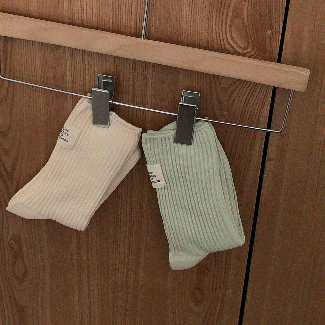 파스텔 포인트 골지 롱 양말 - socks / &quot;단독&quot; 구매시 5장 이상 필수
